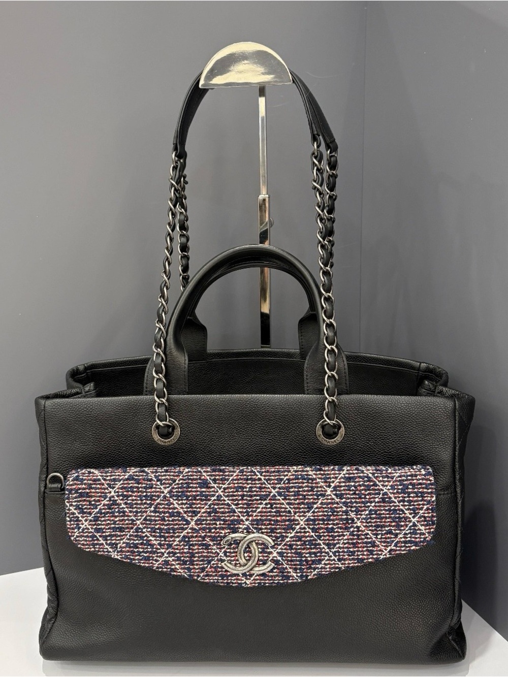 Chanel Tweed Coco Break Shopping Tote
